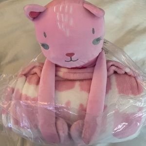Kitty pink blanket for little girls